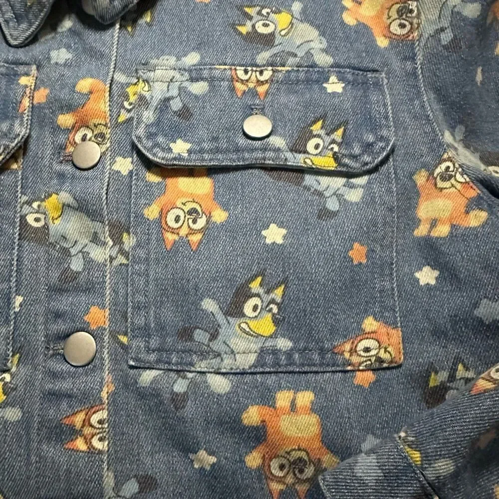 NWT Bluey big girl Denim jacket large 10/12